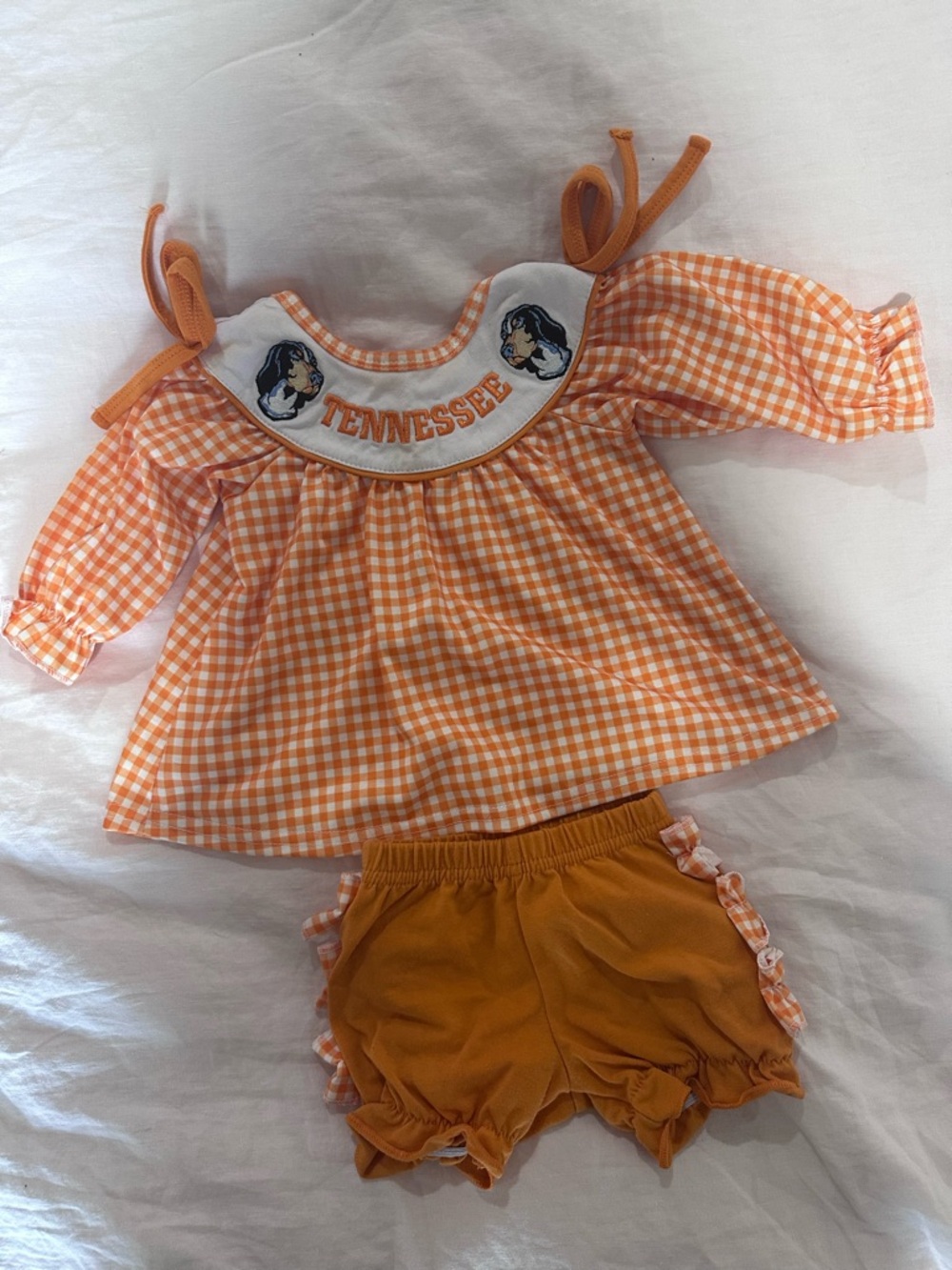 Tennessee Orange Gingham Baby Set - Two Piece Outfit